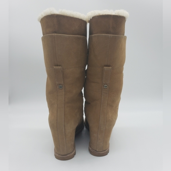 357- UGG Mason Chestnut Waterproof Suede Women's Boots 8.5 - Picture 3 of 13
